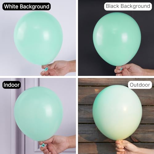 Image of PartyWoo Mint Balloons, 100 pcs Pastel Teal Different Sizes Pack of 36 Inch 18 Inch 12 Inch 10 Inch 5 Inch Pastel Turquoise for Balloon Garland or Arch as Party Decorations, Mint-Q03