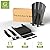 GREENVINES Adirondack-Chairs-with-Ottoman | Set of 2 | Folding | Retractable-Footrest | HDPE Plastic | All Weather Fire Pit Chair | Cup Holders | Black | for Outdoor Poolside