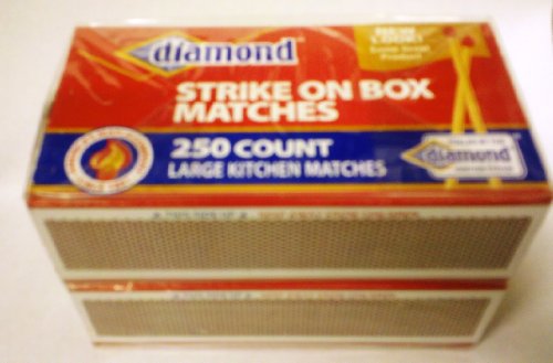 Diamond Wooden Strike On Box Large Kitchen Matches, 2 Pack - 250 Count (500 Count Total) #TOP26