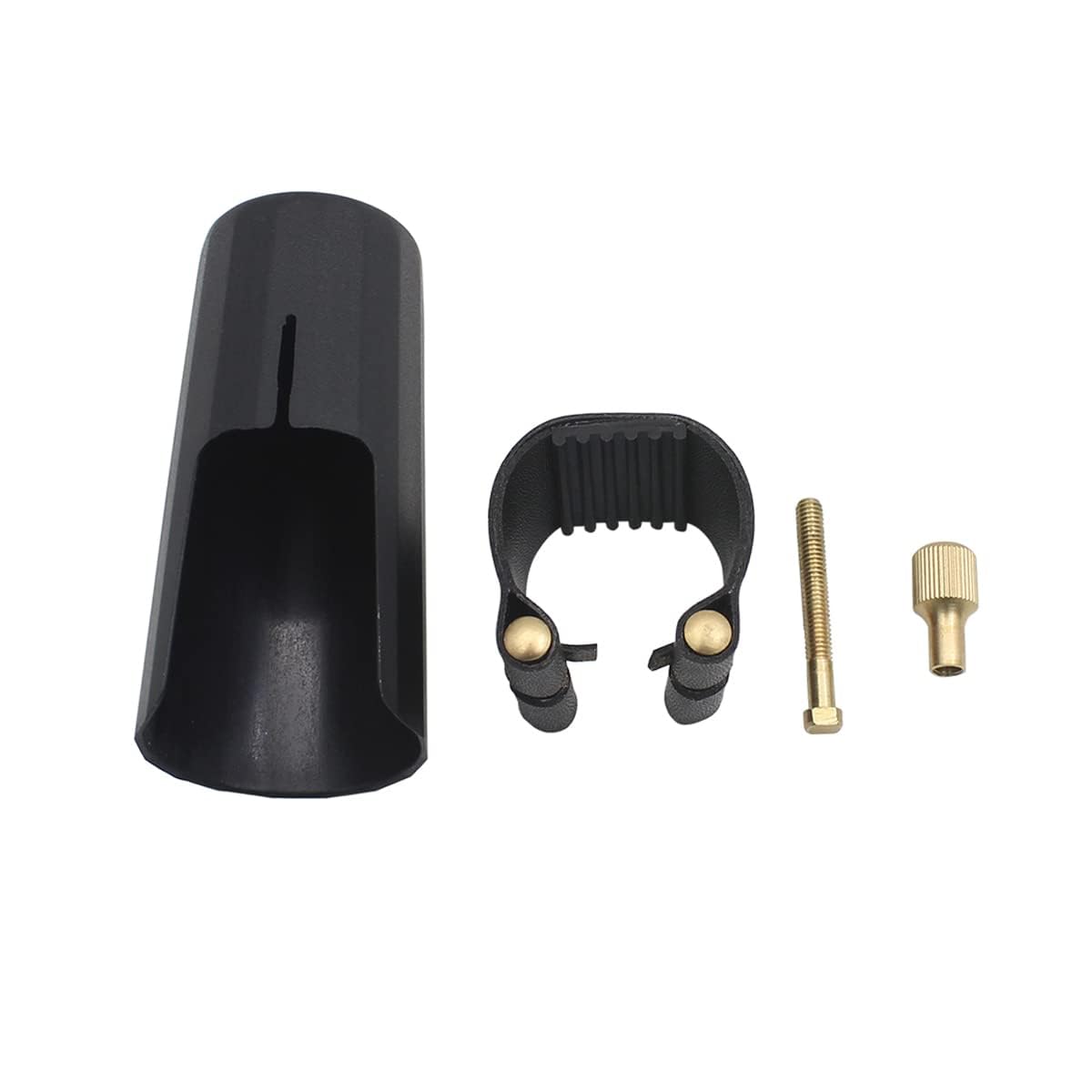 Woodwinds Capuchon pour bec de saxophone soprano en cuir avec embout en plastique pour saxophone (Soprano)