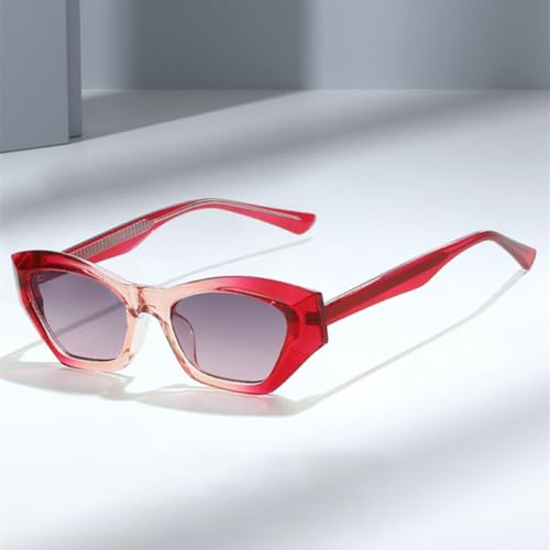 Lunettes de soleil oeil de chat femmes hommes rétro dégradé de luxe polygone