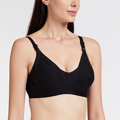 Image of Fabme Maternity & Nursing Bra for Woman||Feeding Bra for Women||Nursing || Non-Padded, Non-Wired || Hosiery Cotton || Seamed || Color Options || Size 30 to 44 || Cup B, C, D, E, F, G, H