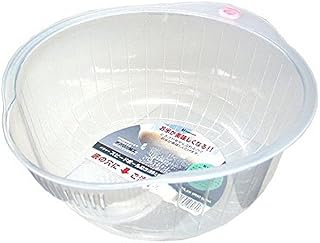 Inomata HIC Inomata.0800 Japanese Vegetable Fruit Rice Wash Bowl, 8-Inch, Clear, Acrylic
