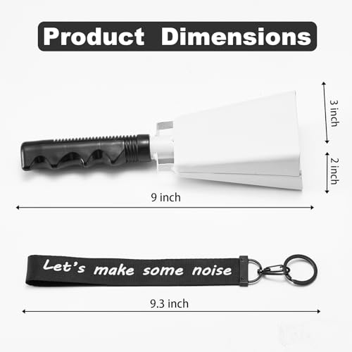 image for CHMI Cow Bells with Wrist Strap - Cowbell with Handle 2pcs, Customizab