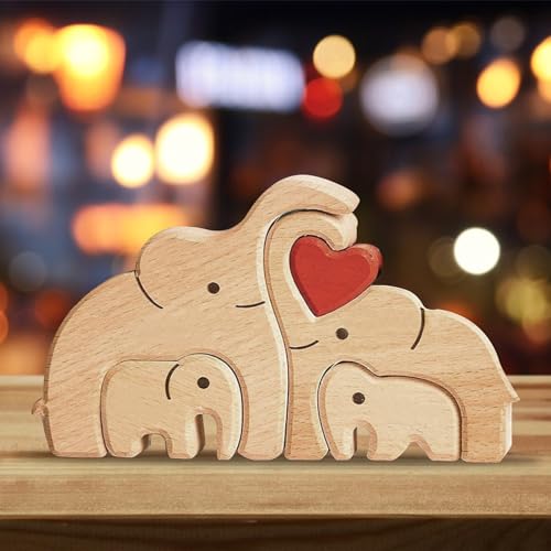 SPERMUOY Puzzle in Legno Personalizzato - Regalo per Famiglia, Arte Personalizzata