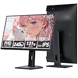 KEY TO COMBAT 27 インチ ゲーミングモニター (240Hz/FHD 1080P/1ms/Fast IPS/4000:1コントラスト比/HDR10/sRGB131%色域ボリューム) Adaptive Sync対応) 目に優しい設計 フリッカーフリー HDMI2.0×2+DP1.4×1搭載 チルト・ 縦回転・昇降可能 VESA100*100 3年保証 KTC モニターH27F7