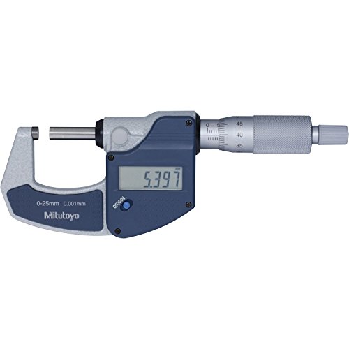 Mitutoyo Digital Outside Micrometer without Data Output, Measuring range 0 – 25 mm (1 Piece) 101166179