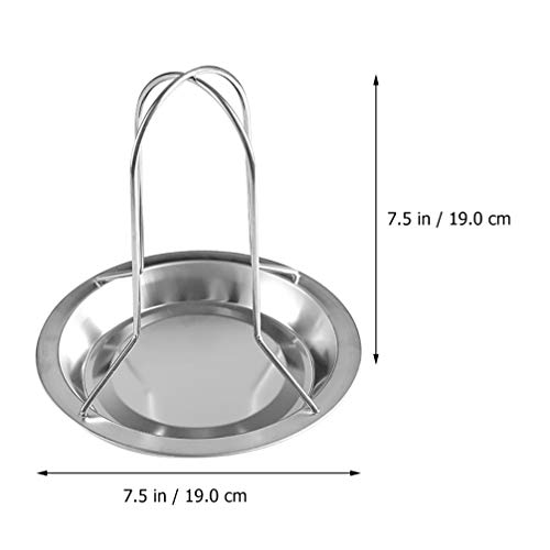 Toyvian 1 Unidade Prato Frango Grelhado Suporte De Frango De Aço Inoxidável Grelha De Aço Inoxidável