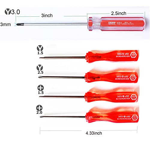 Skziri 5In1 Triwing Screwdriver Set Y1.5 2.5 3.0 3 Point Screwdriver And Phillips Ph00 Ph000 Screwdriver Repair Tool Kit For Switch Lite Joycon Wii Ds Lite Dsi 3D S Gba Sp Nds #TOP1
