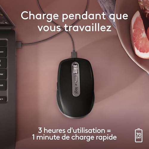 Logitech MX Anywhere 3S for Mac, souris Bluetooth compacte sans fil,