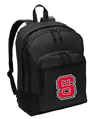 Broad Bay NC State Backpack CLASSIC STYLE - Medium Size - Wolfpack Backpack - Laptop Sleeve - Lightweight - Durable