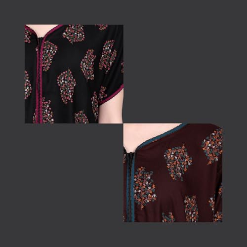 Image of Women's Alpine Floral Print Maxi Night Gown
