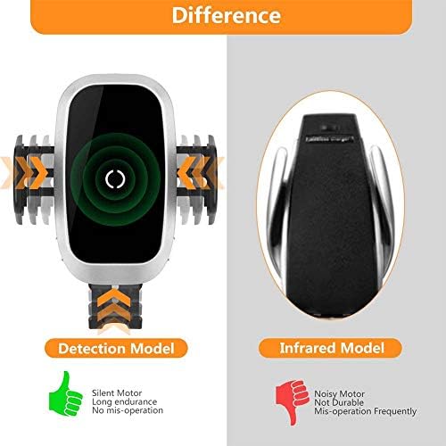 leQuiven Wireless Car Charger, CD Slot and Air Vent Clip Phone Mount, Qi Charging Automatic Clamping Phone Holder for iPhone 11 Pro XS Max XR X 8, Galaxy S10 Plus S9 S8 S7 S6 Note 10 9 8