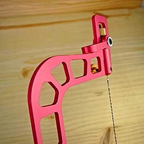 U-Shaped Hand Saw With Lever Tension Saw Hand Tools With 12 PCS Spiral Saw Blades For Jewelry Tools Woodworking Tools (3 Inch)