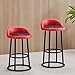 YYHH Stołek barowy o wysokości blatu stołki kuchenne, krzesła barowe z oparciem, skórzane stołki barowe, stołek ladowy do jadalni, bistro domu, 45 cm (kolor: B, rozmiar: 60 cm)