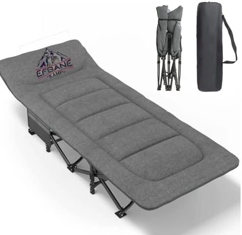 EFSANE KAMP - Konfor Ultralight Kampet Portatif Kamp Yatağı Gri - 190x68x35cm - Görsel 1