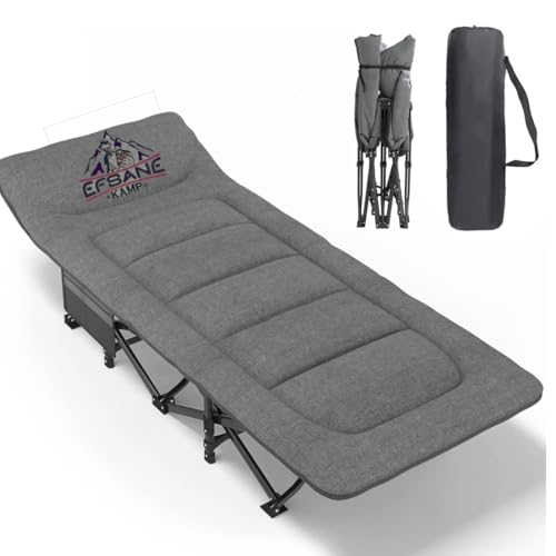 EFSANE KAMP - Konfor Ultralight Kampet Portatif Kamp Yatağı Gri - 190x68x35cm