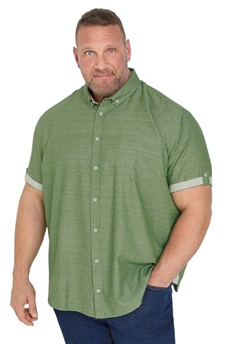 BadRhino Big & Tall Green Slub Shirt - Men's - Plus Size Curve