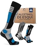 Occulto Calcetines Esqui para Hombre 2 pares, 4 Pares (modelo: Felix) 2 Pares Azul Negro 43-46