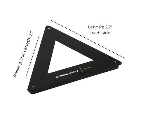 Winnwell Triangle Hockey Passing Aid - Passing & Stick Handling Trainer For On Or Off Ice, Help Improve Puck Control & Shooting With Rubber Rebounder Passing Aide | Equipment Made For Kids & Adult #TOP6
