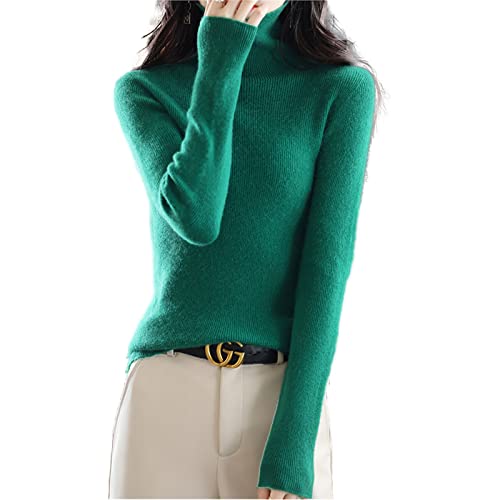 Nc Toys Women's Turtleneck 100% Wool Sweater Fall Winter Long
