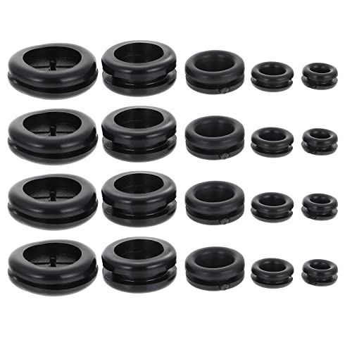 GLEAVI 50pcs Rubber Grommet for Wire Protection Double Sided Sealing Washers Eco-Friendly with Multiple High Elasticity and for Automotive and Industrial Use