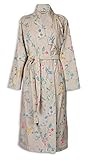 PIP Studio Les Fleurs Bademantel Farbe Khaki Größe XL Morgenmantel Kimono Damen-Bademantel