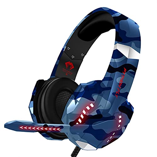 青く光ります。 Tivyanlim （ゲーミング用）ゲーミングヘッドセット 