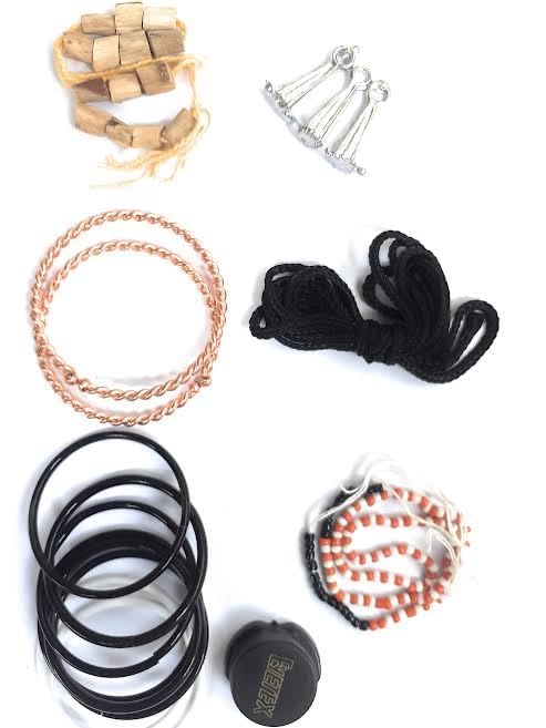 Born Baby Nazar Combo Pack of 7 Items (Paal mani,Paal Bangles,Hip Black Thread,Kaapu,Vasambu Thread,Thilak Die and Black mai)-image-23
