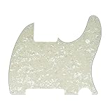  Dopro Battipenna per chitarra a 8 fori per tele, adatto a Fender Telecaster Esquire invecchiato Pearl