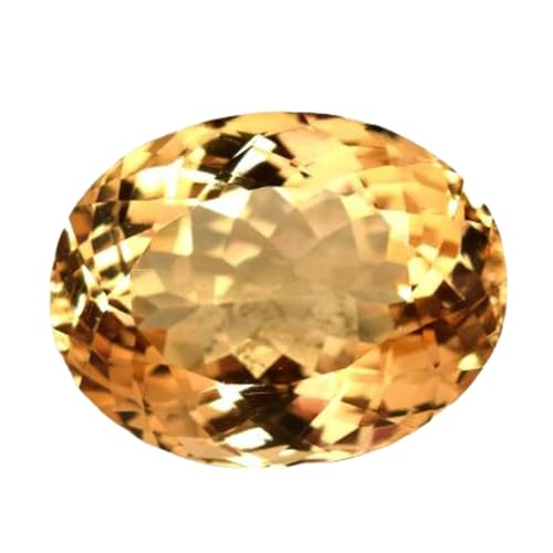 Citrine naturelle ovale pour fabriquer un pendentif personnalisé en gemme