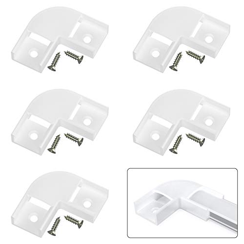 Conectores de esquina de 90 grados, solo para tiras de aluminio Jirvyuk delgadas en forma de U, 5 unidades Cover