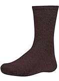  YSABEL MORA Pack 3 Pares de Calcetines colegial de Algodón (10, MARRÓN)