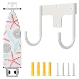 ORLESS Ironing Board Holder Wall Mount, Ironing Board Hanger, Ironing Board Holder, Iron Board Hook Wall Mount, for Laundry Rooms 5 Inch