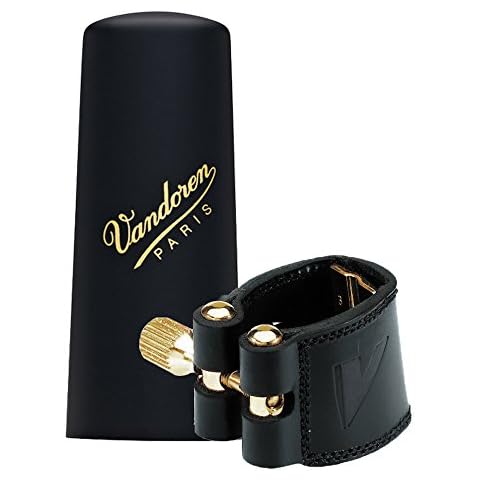 Abrazadera de cuero con boquillero de plástico para Saxofón Baritono V16 Cover