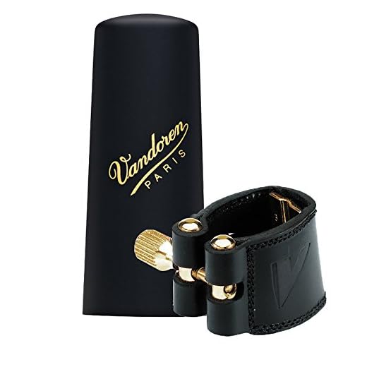 Vandoren LC29P Leather Ligature and Plastic Cap for Baritone Saxophone with 3 Interchangeable Pressure Plates