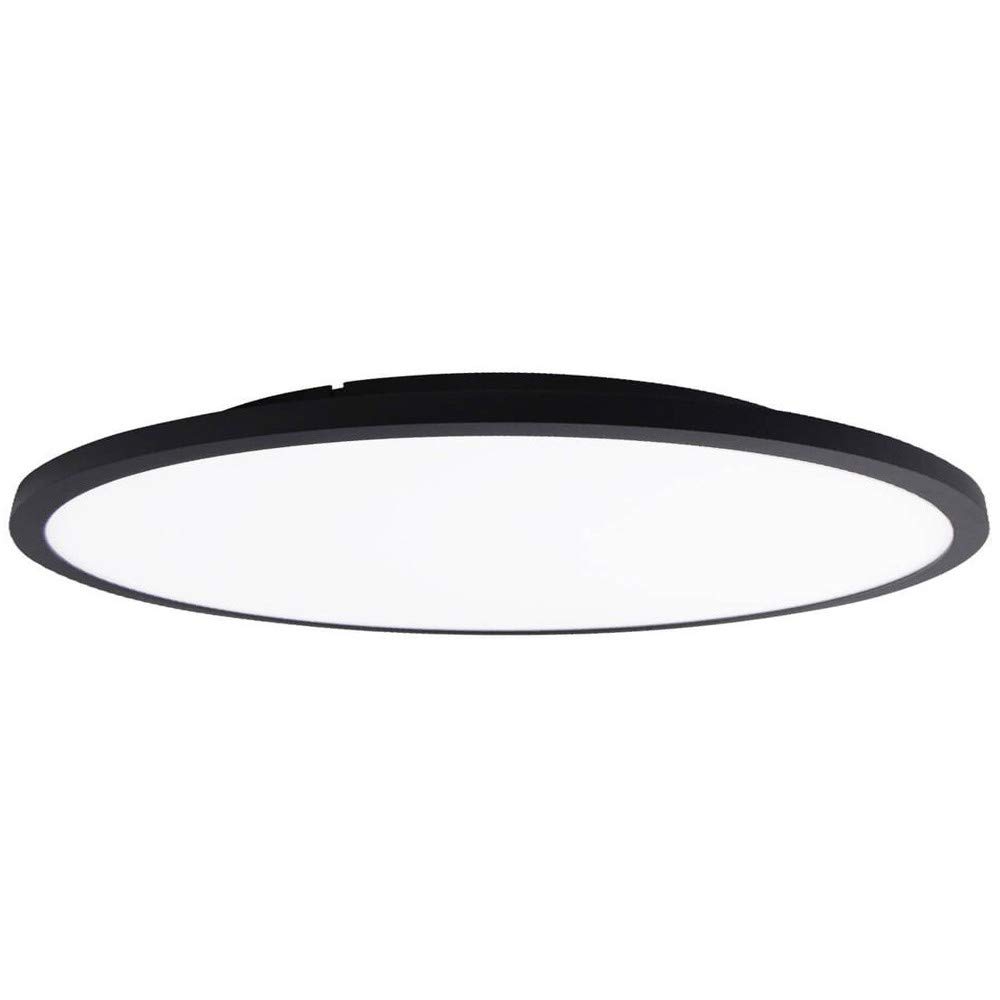 FactorLED Lámpara de Superficie Techo 40W, Plafón Led Negro Dimmable, Iluminación Interior, Tecnología CCT - Luz Seleccionable, Luz cálida, natural y fría (3 en 1)