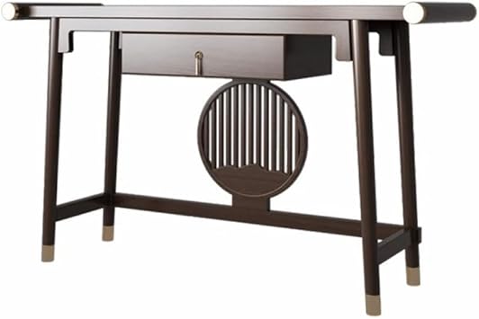 GSOUL Buddhist Altar Cabinet Chinese Solid Wood Entrance Table, Home Zen Offering, Modern Living Room Buddha Statue Display Meditation Table