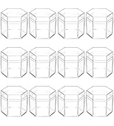 BENECREAT 21Pack Clear Acrylic Boxes Hexagon Small Plastic Bead Storage Containers(5.6x5cm) for G...