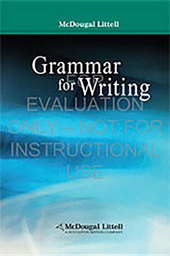 Houghton Mifflin Mllit08 Grammar for Writing Gr 8