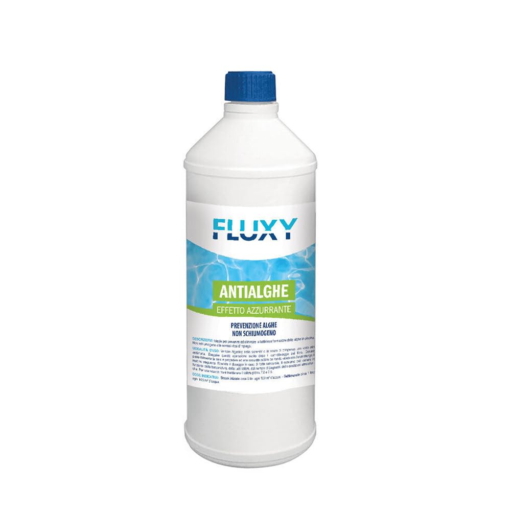 ANTIALGHE LIQUIDO X PISCINE UNIVERSALE AZZURRANTE 1KG NON SCHIUMOGENO 12PZ