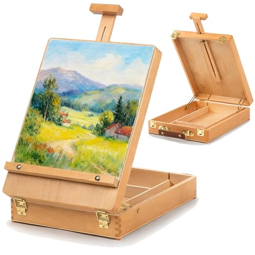 La mejor selección de Caballetes los 5 más buscados. 41 Caballetes Para Pintar, Caballete Ajustable De Madera De Haya Para Pintar, Con Espacio De Almacenamiento. Caballete De Mesa, Para Niños, Estudiantes, Principiantes En Arte Para...