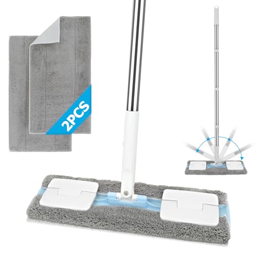 EZ SPARES Dust Mop, Microfiber Mops for Floor Cleaning,with 2