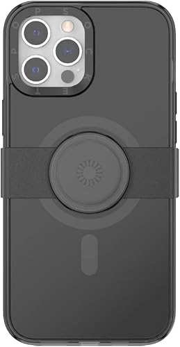 Miniatura 2 de PopSockets Funda negra para iPhone 12 y iPhone 12 Pro con agarre y deslizamiento para teléfono compatible con MagSafe
