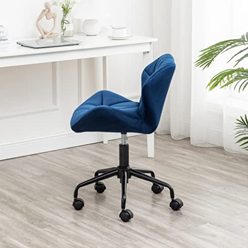 Roundhill Furniture Eldon Diamond Tufted Adjustable Swivel Office Chair, Blue #TOP4