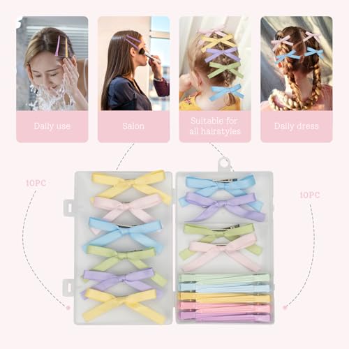 Set de 20 Pinzas para Cabello en Colores Pastel miniatura 4