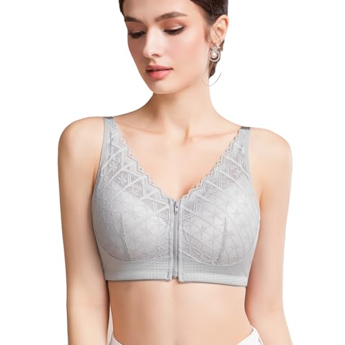 La mejor selección de Sostenes para la mastectomía para Mujer - solo los mejores. 45 brasier de mastectomía con cierre frontal y cierre para mujer, brasier postoperatorio, con bolsillo para prótesis mamaria, sujetadores quirúrgicos de encaje para uso diario,...