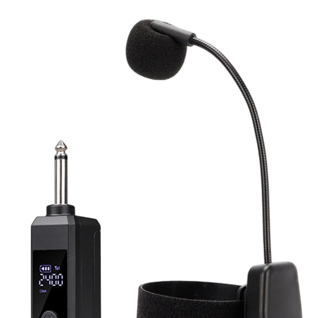 Sans Fil pour Saxophone, Multidirectionnel, avec Pince Détachable, Prise Jack 6,35 Mm et Récepteur Stable. Idéal pour Les Concerts et, 1 en 1