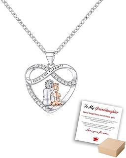 for Granddaughter - S925 You Will Always Have Me and I Will Always Have You Heart Necklace, Love You Forever Heart Necklace (to My Granddaughter)
