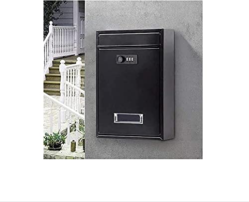 Buzones de Exterior con Cerradura de combinación, buzón de Metal Grande para Montaje en Pared, buzones para el hogar, el Porche, la Oficina, el jardín